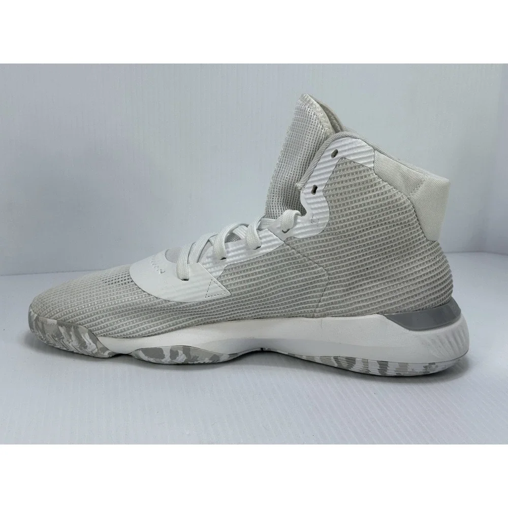 Adidas Pro Bounce Basketball‎ Shoes Triple White Silver Mens Size 16 New